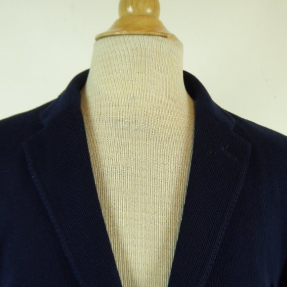 BOGLIOLI ITALY Dover UNSTRUCTURED navy blue cotton BLAZER jacket I58 40 - Picture 4 of 14
